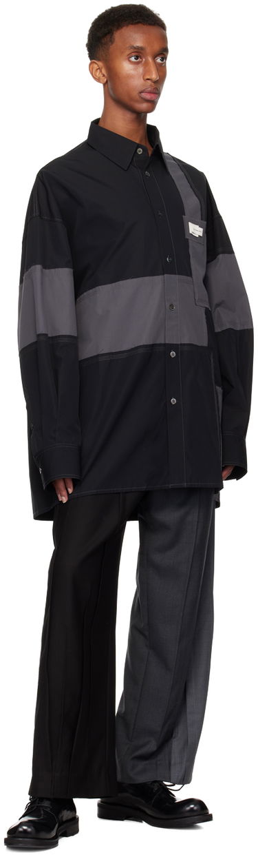 Skjorta Feng Chen Wang Feng Chen Wang Deconstructed Patchwork Shirt Svart | FMF18SR02, 3