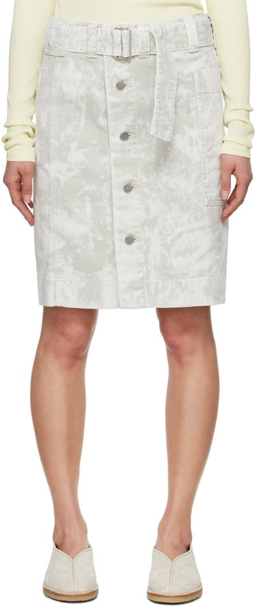 Kjol LEMAIRE Lemaire Apron Denim Miniskirt Vit | SK1024 LD1012, 0