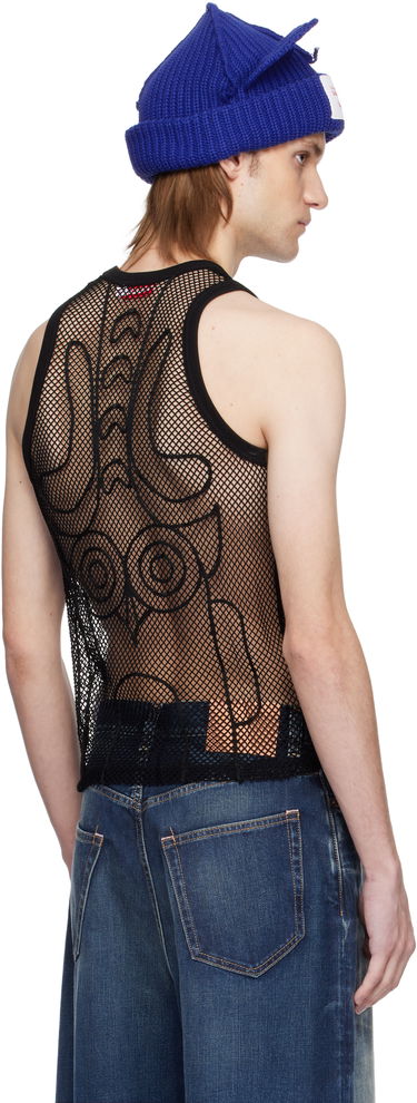 Linne Charles Jeffrey Loverboy Charles Jeffrey LOVERBOY Graphic Net Tank Top Blå | 54080301, 2