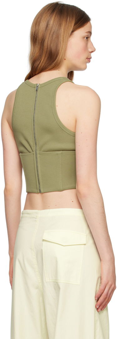 Linne Dion Lee Dion Lee Float Ribbed Tank Top Grön | C3146P23, 2