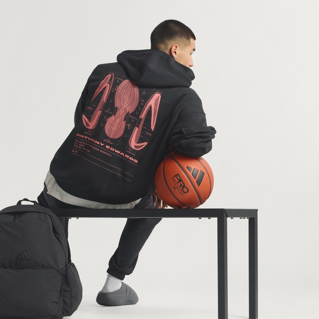 Sweatshirt adidas Performance Hoodie Anthony Edwards Schematic Svart | JM2675, 0