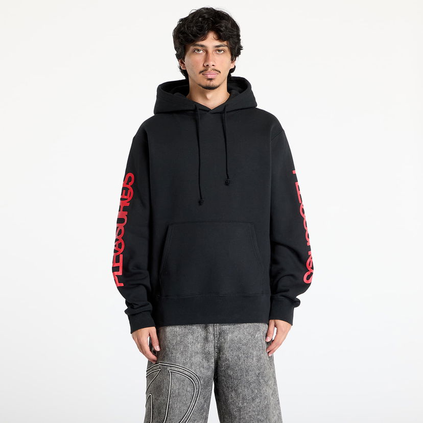 Sweatshirt Pleasures PLEASURES Fanzine Hoodie Svart | P25SU075 BLACK