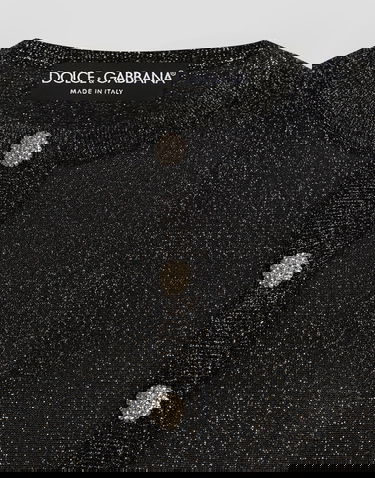 Sweater Dolce & Gabbana Dolce & Gabbana Metallic Viscose Cardigan Svart | FXVCXTJGMCES8001, 3