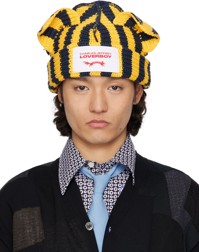 Mössa Charles Jeffrey Loverboy Charles Jeffrey LOVERBOY Chunky Knit Ears Beanie Svart | 54130308