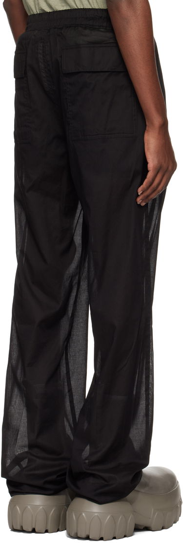 Byxor Rick Owens Rick Owens Hollywood Dietrich Drawstring Trousers Svart | RU01E5378 CV, 2