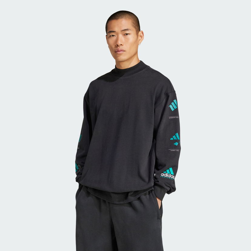 Sweatshirt adidas Performance EQT Long Sleeve Graphic Tee Svart | JN4849