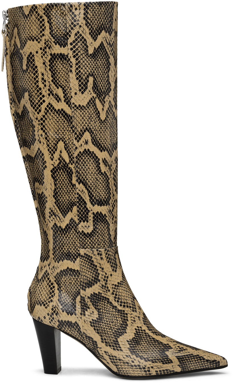 Kläder Aeyde Aeyde Cecilia Tall Boots Beige | A11-KB-PECP75BL83-FW24-957-064