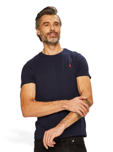 T-shirt Polo by Ralph Lauren Custom Fit Tee Mörkblå | 710680785004