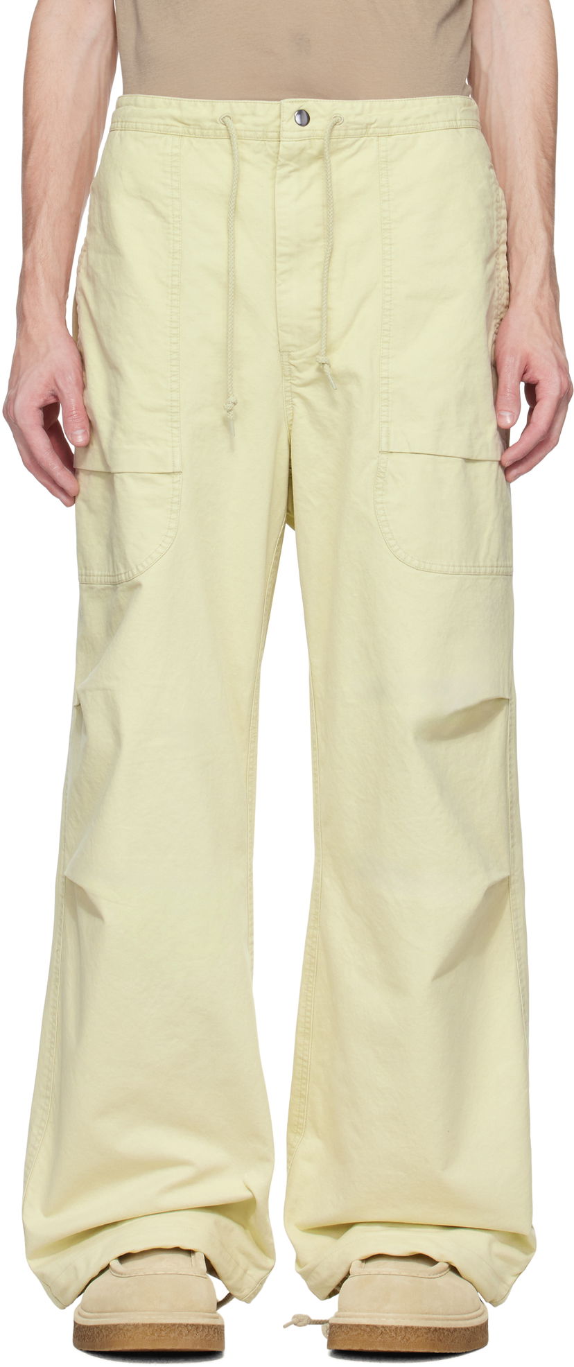 Cargo byxor Entire Studios Entire Studios Barren Cargo Trousers Gul | ESU-S25-3021-OW