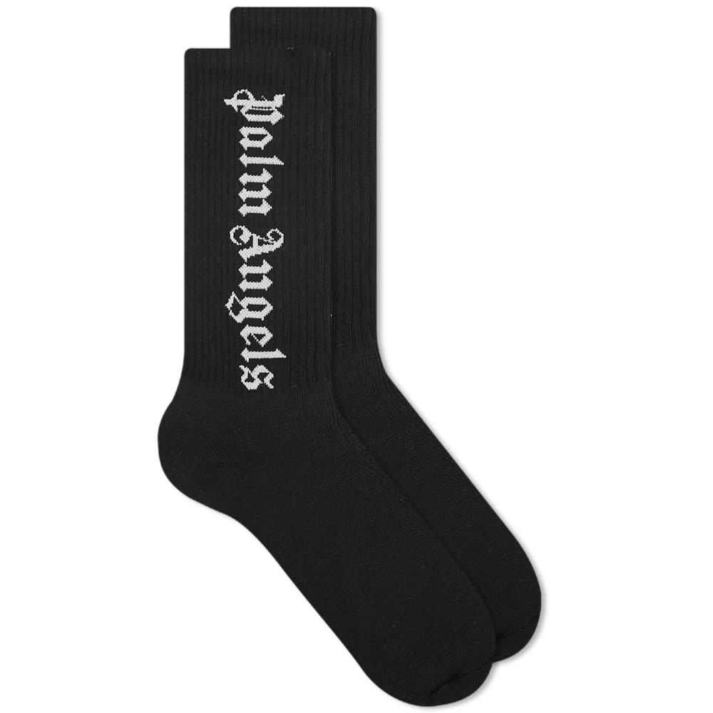 Strumpor Palm Angels Logo Socks Svart | PMRA001C99FAB0021001, 0