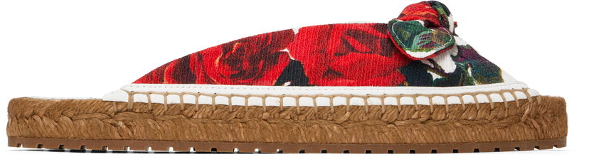 Kläder Dolce & Gabbana Dolce&Gabbana Espadrilles Flat Sandals Flerfärgad | CE0149 A6514