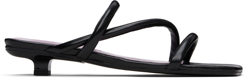 Tillbehör BY FAR BY FAR Morena Nappa Leather Heeled Sandals Svart | MWFHO015CL013BK001PL