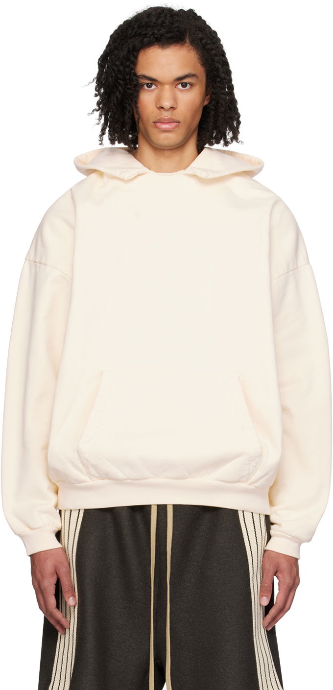 Sweatshirt Fear of God Off-White Patch Hoodie Vit | FG850-060FLC