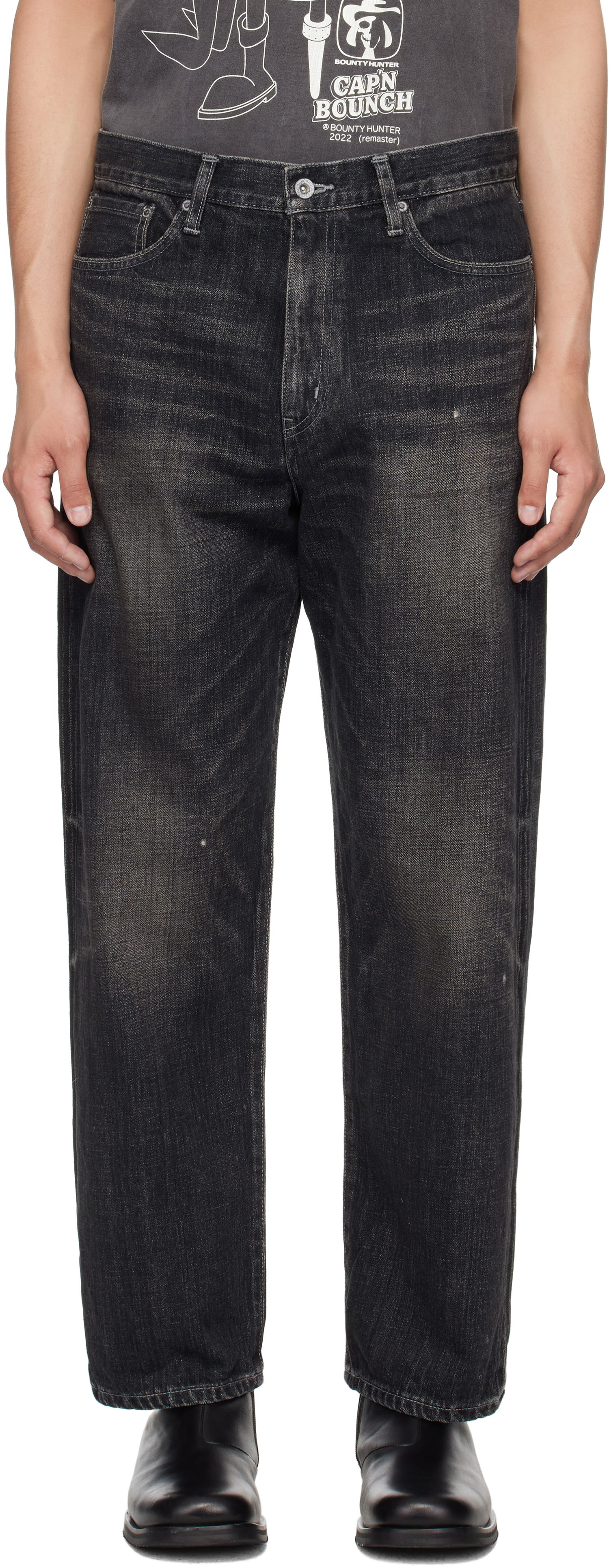 Jeans Neighborhood Neighborhood Washed DP Basic Jeans Svart | 251XBNH-PTM05, 0