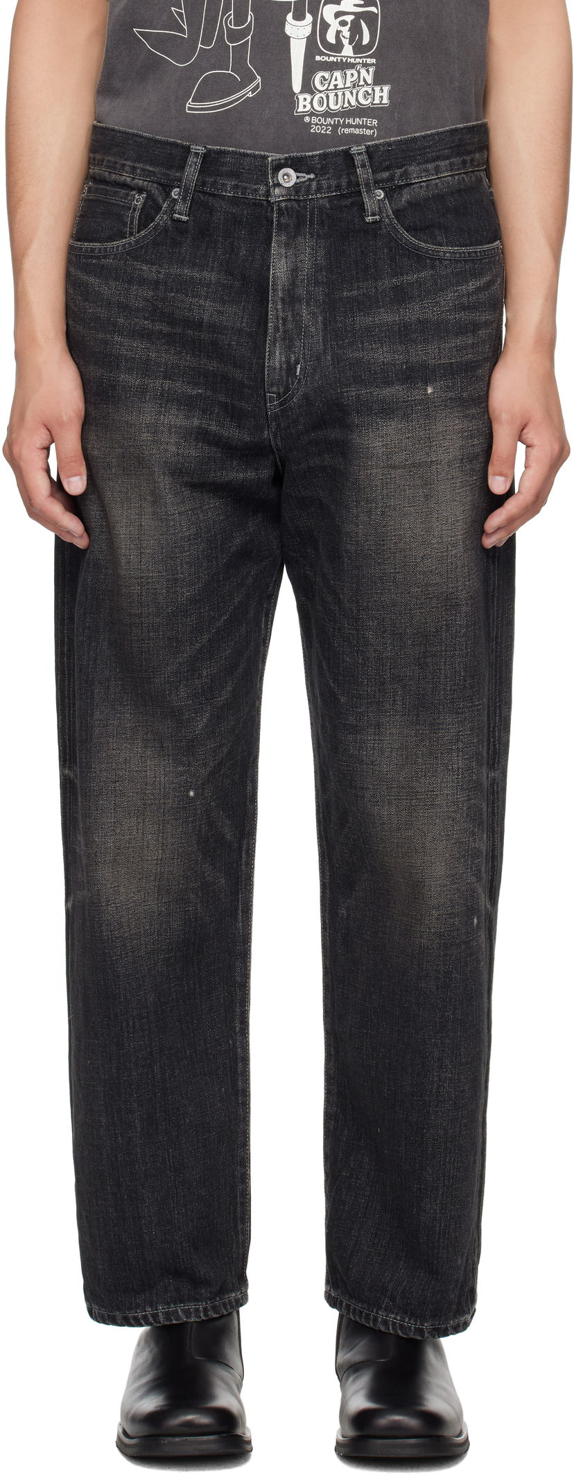Jeans Neighborhood Neighborhood Washed DP Basic Jeans Svart | 251XBNH-PTM05