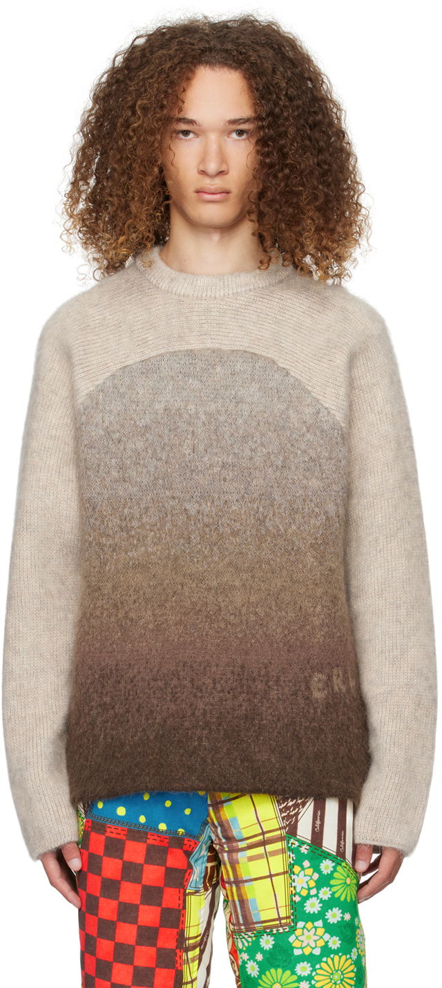 Sweater ERL Gradient Knit Sweater Brun | ERL07N201