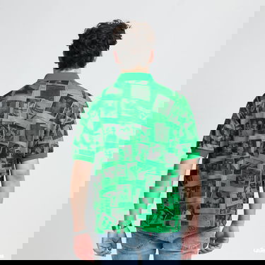 Polotröja Lacoste Live Polaroid x Loose Fit Print Polo Shirt Grön | PH2182 6KP, 1