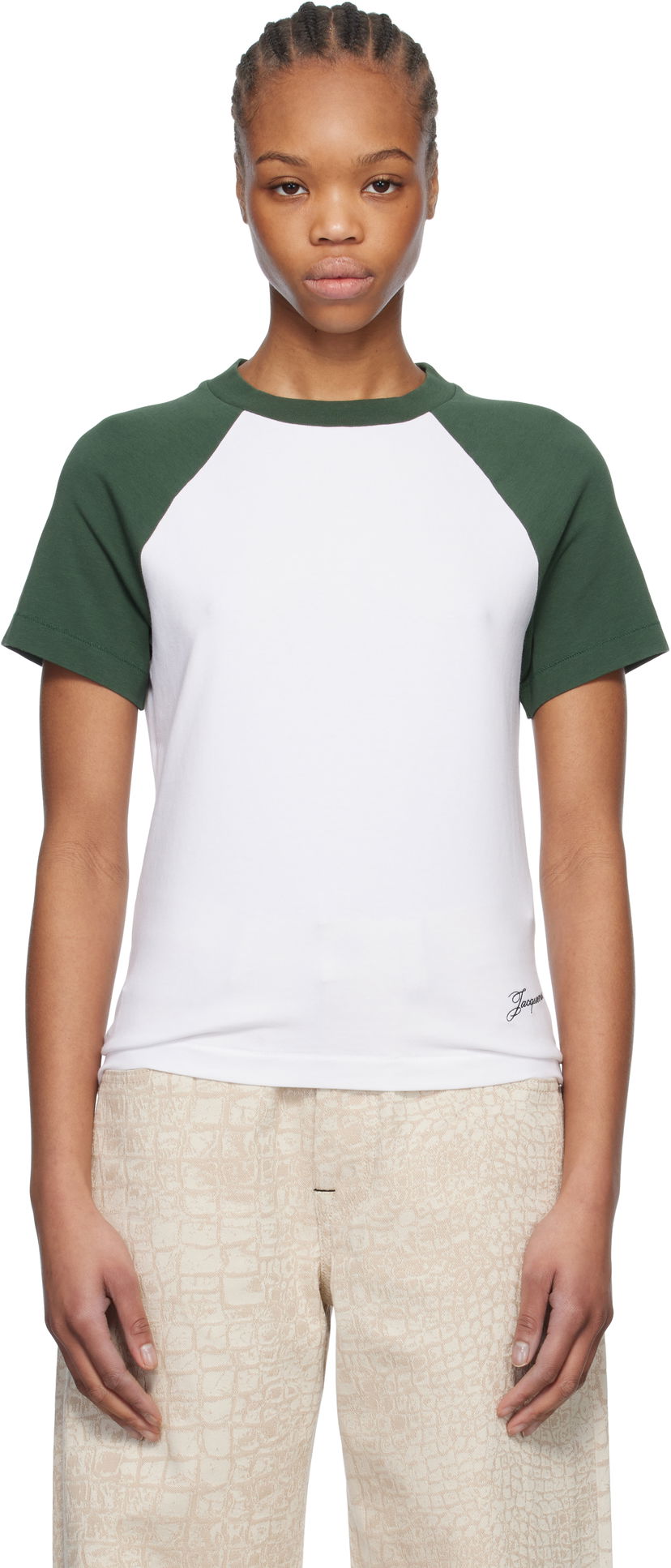 T-shirt Jacquemus Jacquemus La Croisière 'The Baseball Mini' T-Shirt Vit | 25E251JS205-2031