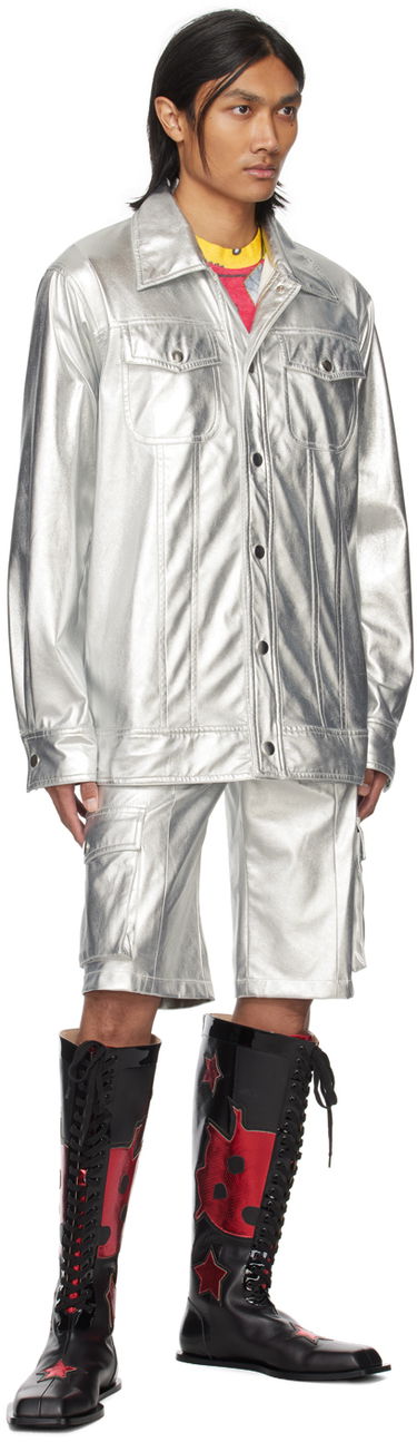 Jacka Anna Sui Buttoned Metallic Jacket Metallisk | M1124L31, 3