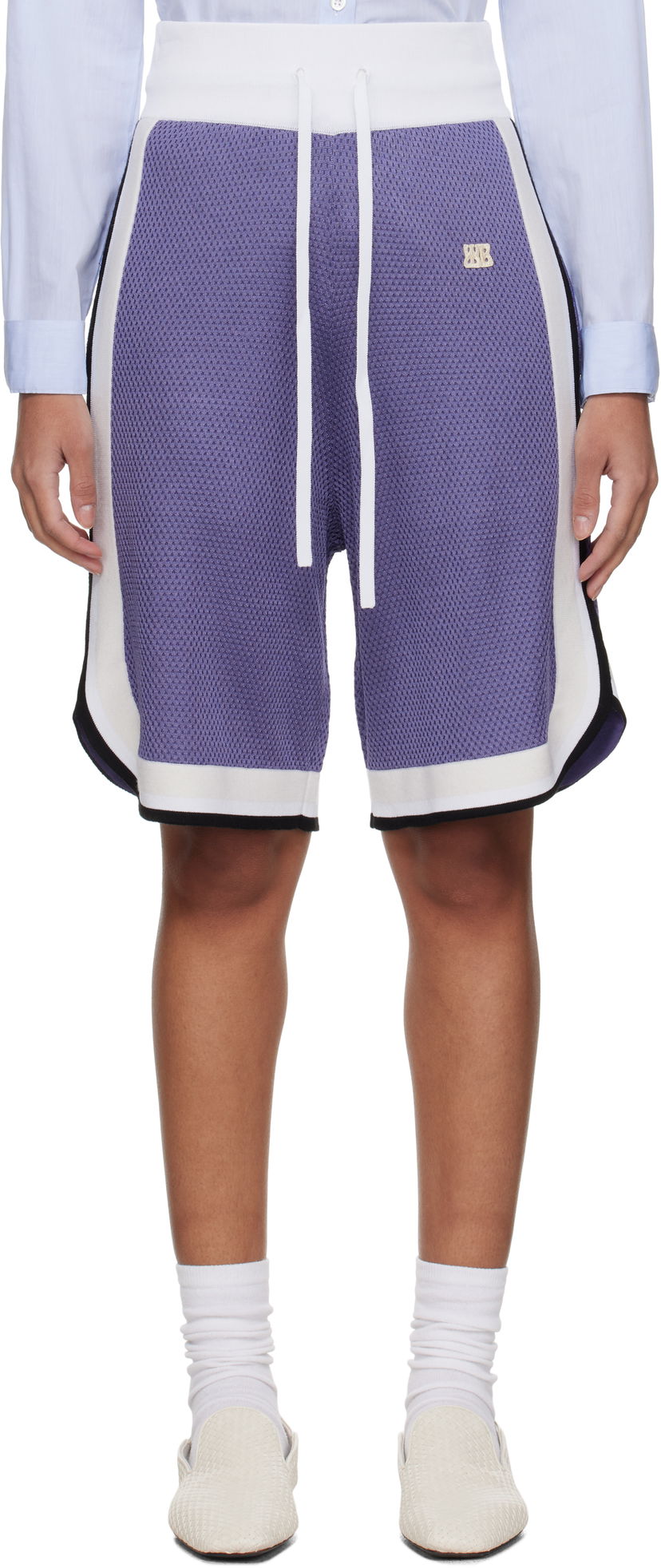 Shorts Wales Bonner Wales Bonner Rio Knit Shorts Purpur | US25KN11-KN01-500