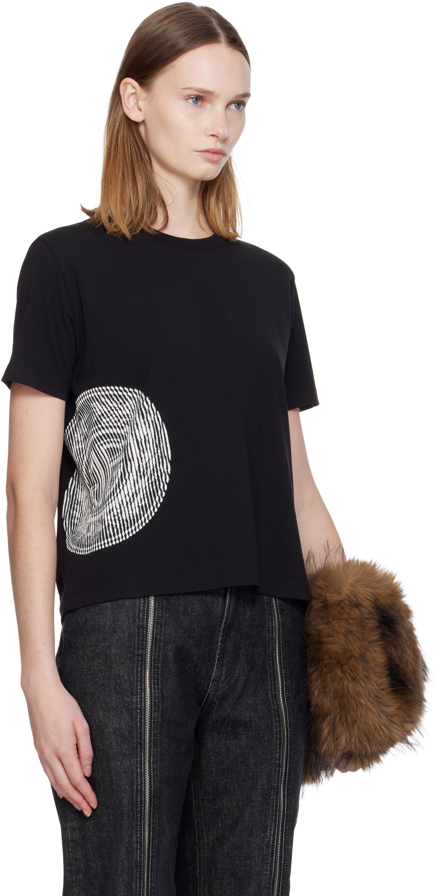 T-shirt Jean Paul Gaultier 'The Laurel Stamped' Baby T-shirt Svart | 25/04-W-TO376-J002-0001, 1