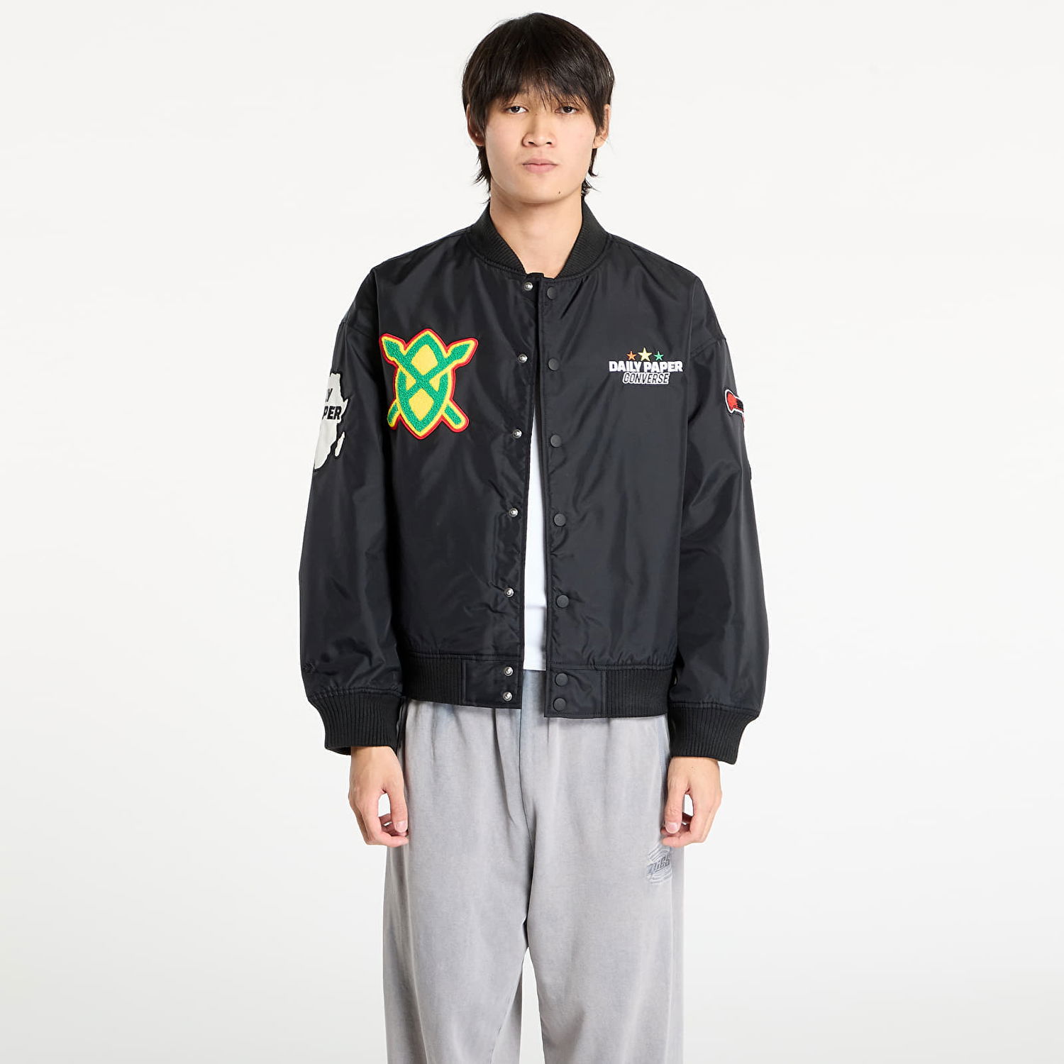 Bomberjacka Converse Converse x Daily Paper Stadium Jacket Svart | 10028532-A01, 0