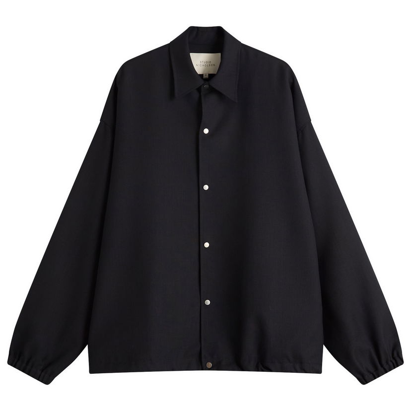 Jacka Studio Nicholson Studio Nicholson Wool Coach Jacket, Size Large Svart | SPHERESNM-1149-DKN