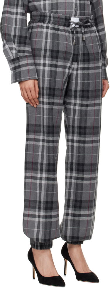 Träningsbyxor The Attico Attico Plaid Drawstring Jogger Pants Grå | 250WCP00257 CCC050AA, 1