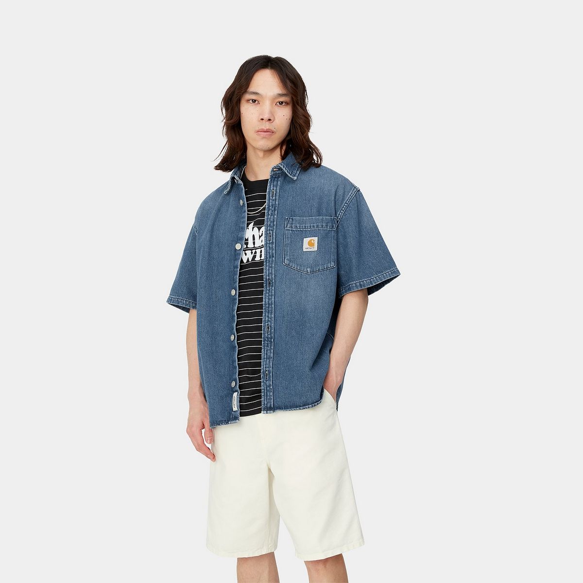 Skjorta Carhartt WIP S/S Ody Shirt Blå | I033347_01_4L, 1