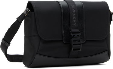 Axelväska Givenchy Technical Canvas and Leather Small G-Trail Messenger Bag Svart | BKU052K1X0001, 1