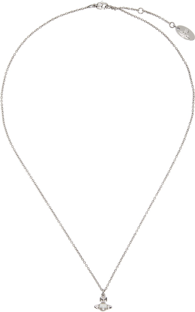Halsband Vivienne Westwood Balbina Pearl Pendant Necklace Metallisk | 63020323-02P118-CN