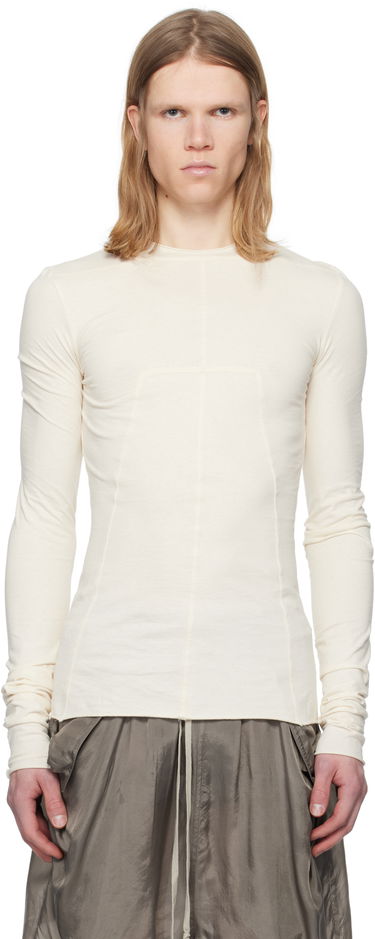 T-shirt Rick Owens Rick Owens Hollywood Classic Long Sleeve T-Shirt Vit | RU01E5271 JNC, 0