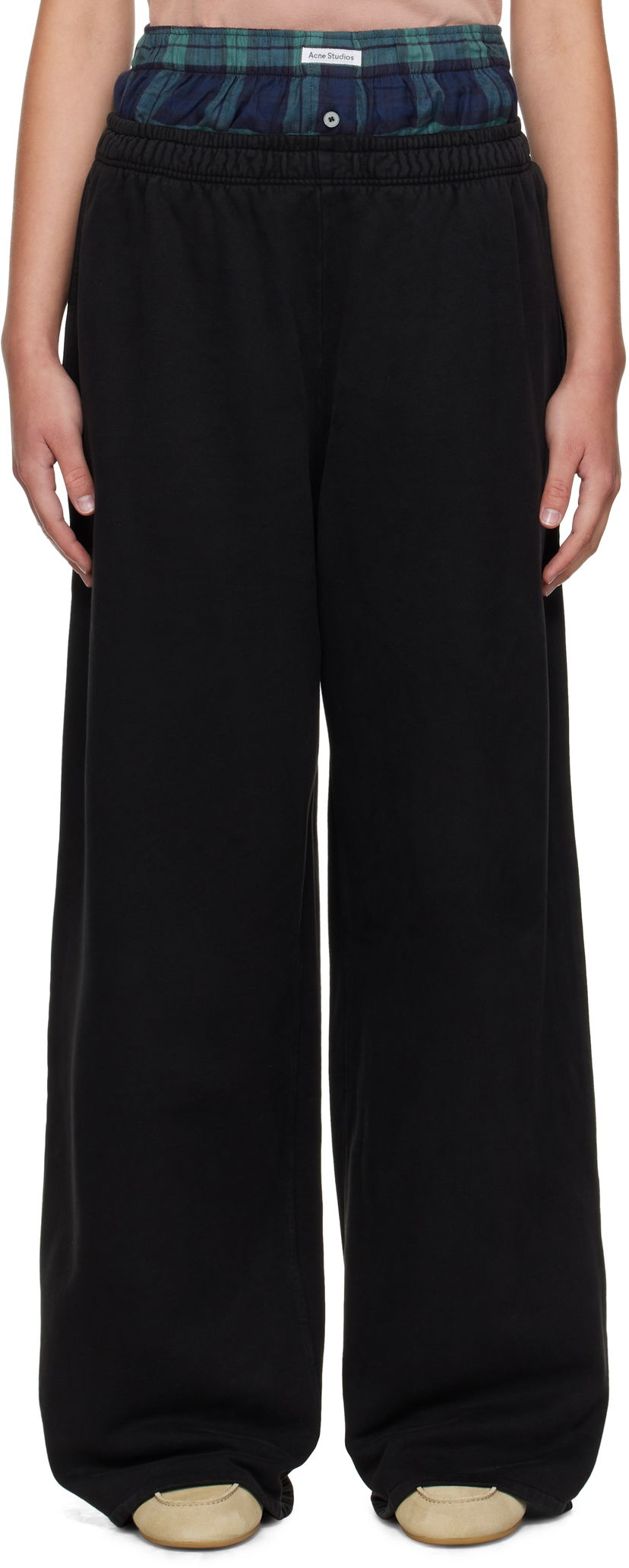 Träningsbyxor Acne Studios Acne Studios Layered Sweatpants Svart | AK0914-