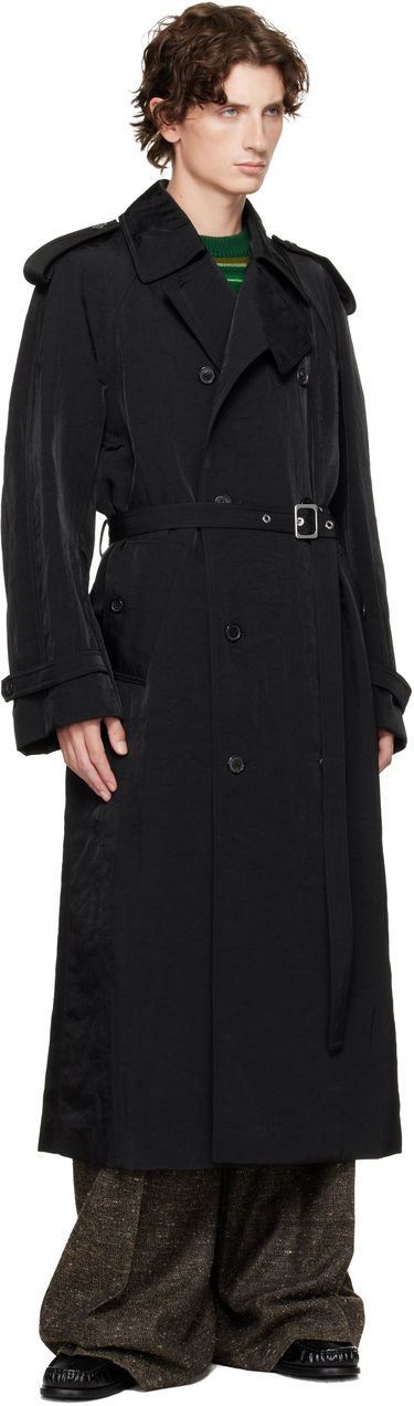 Trenchcoat JW Anderson JW Anderson Double-Breasted Trench Coat Svart | CO0338-PG1818, 3