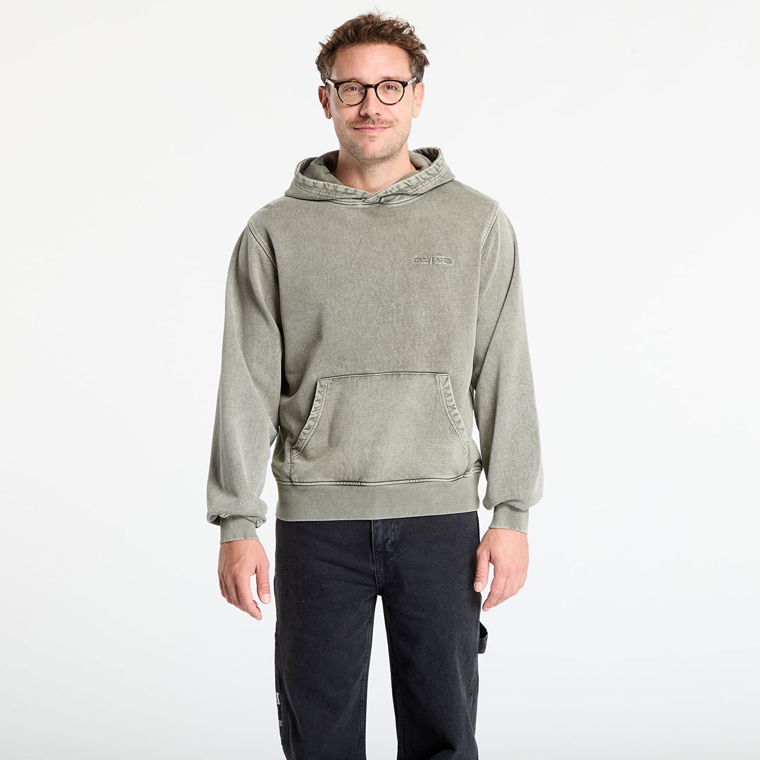 Sweatshirt DAILY PAPER Daily Paper Dias Washed Hoodie Grön | 2522036, 0