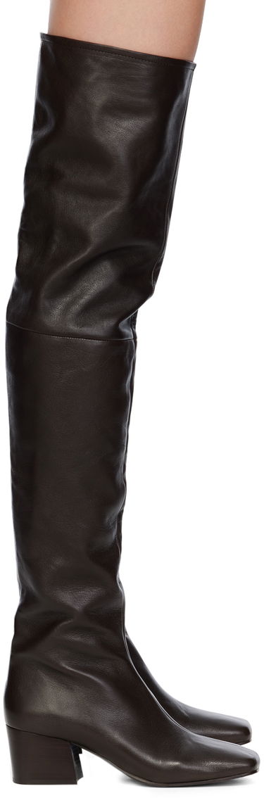 Sneakers och skor LEMAIRE Knee-High Leather Boots Brun | FO0070 LL0043, 0