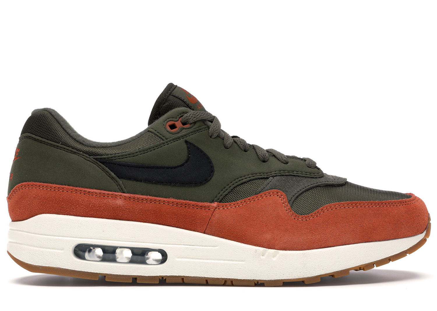 Sneakers och skor Nike Air Max 1 Olive Canvas Dark Russet Röd | AH8145-301, 0