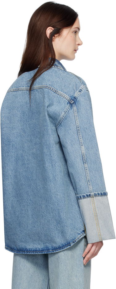 Skjorta Moschino Jeans Oversized Denim Shirt Blå | 251K10216, 2