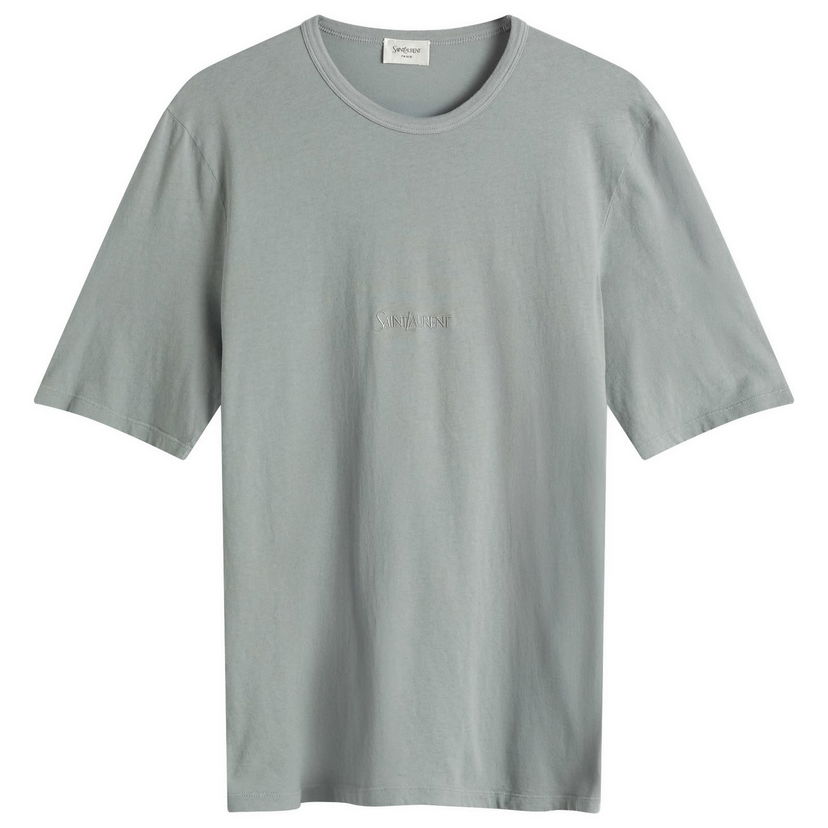 T-shirt Saint Laurent Saint Laurent Tonal Logo T-Shirt, Size M Grön | 818535-YBHD2-1467