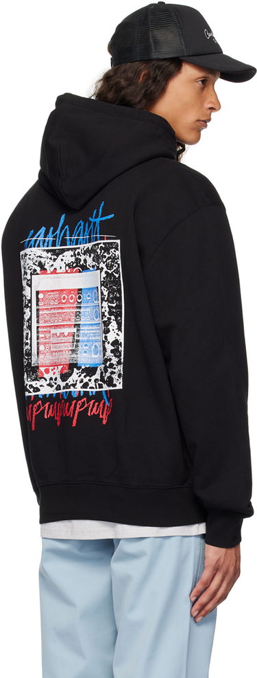 Sweatshirt Carhartt WIP Stereo Script Black Hoodie Svart | I033624, 2