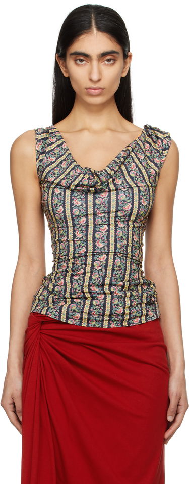 Linne Vivienne Westwood Vivienne Westwood Ginnie Floral Jersey Sleeveless Top Svart | 16030007-J008A-, 0