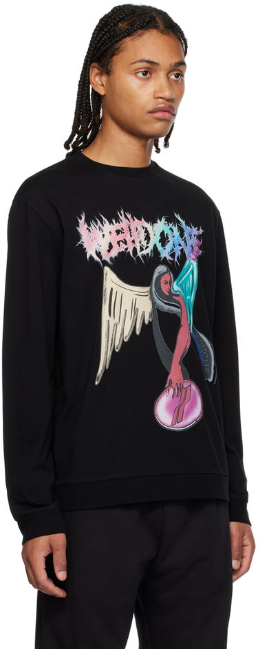 Sweatshirt We11done We11done Graphic Print Sweatshirt Svart | WD-TS3-23-785-U-BK, 1