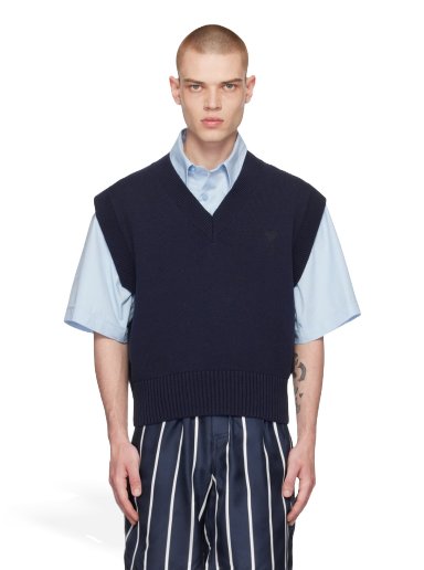Sweater AMI Vest Mörkblå | UKS708.016