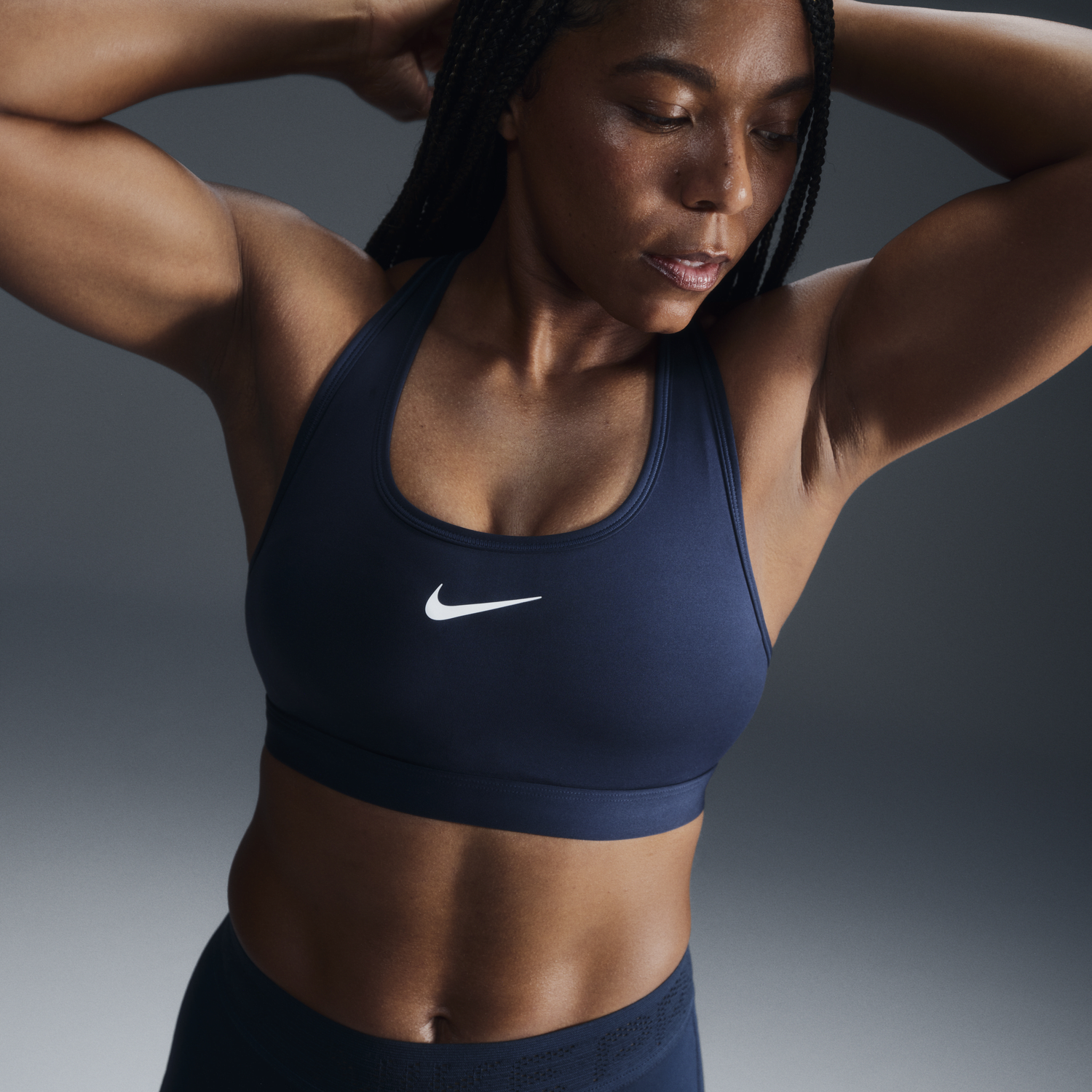 Behå Nike Swoosh Sports Bra Mörkblå | DX6821-478, 1