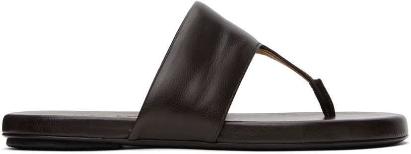 Tillbehör Marsèll Marsèll Spanciata Leather Thong Sandals Brun | MW7986 P017