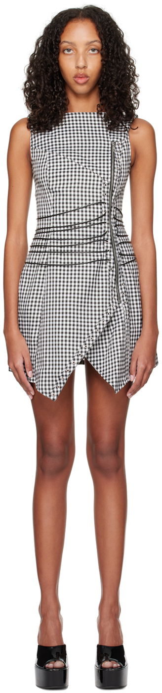 Klä Miaou Miaou Work Capsule Celestial Gingham Mini Dress Svart | 5024GINOND