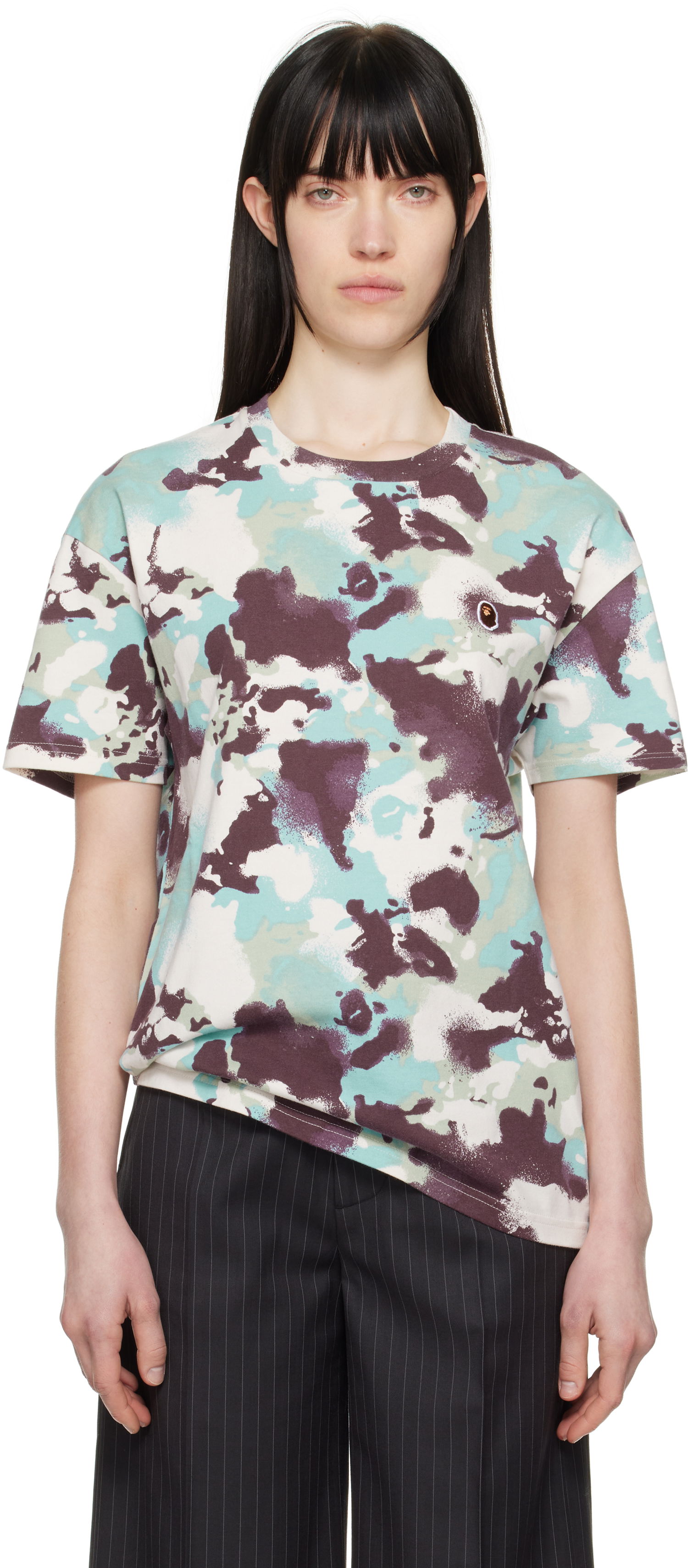 T-shirt BAPE A Bathing Ape Map Camo Oversized T-Shirt Flerfärgad | 001CSL302001L, 0