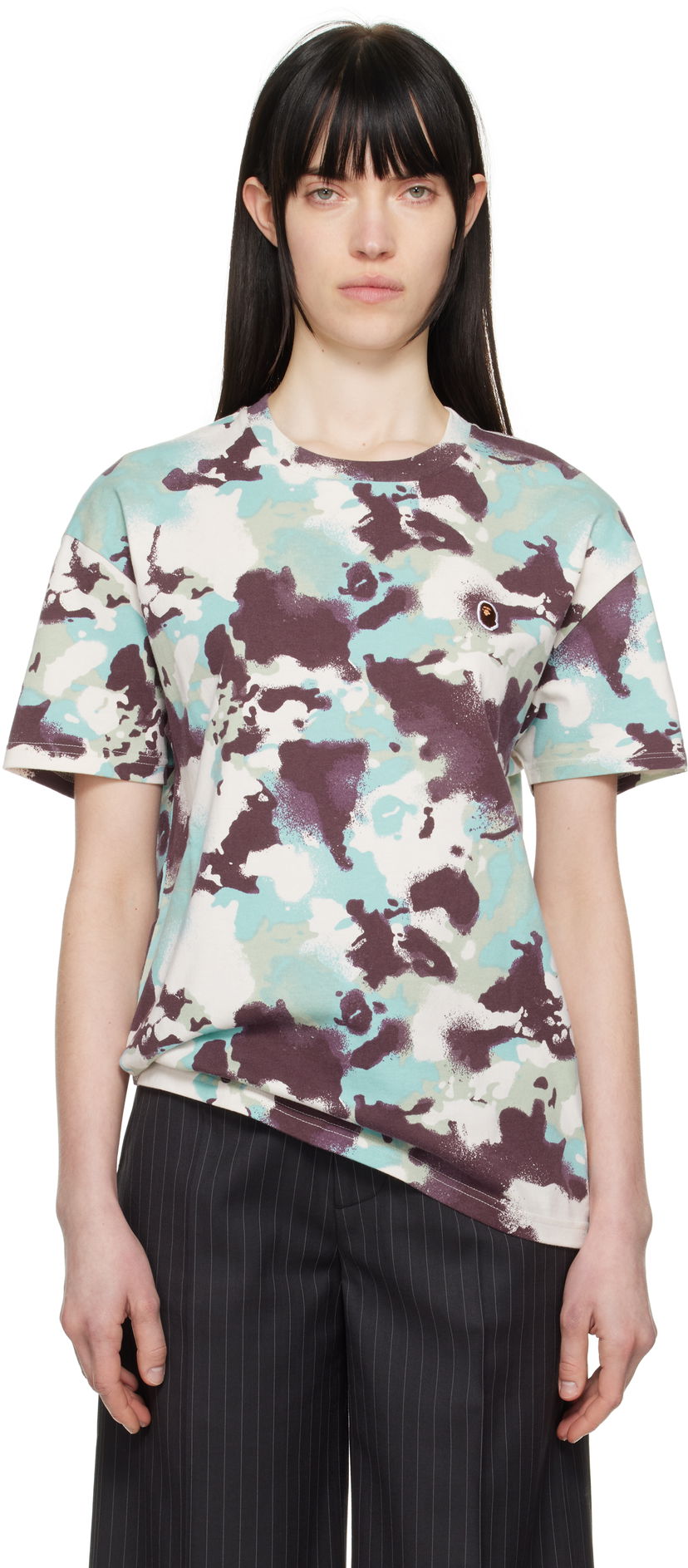 T-shirt BAPE A Bathing Ape Map Camo Oversized T-Shirt Flerfärgad | 001CSL302001L