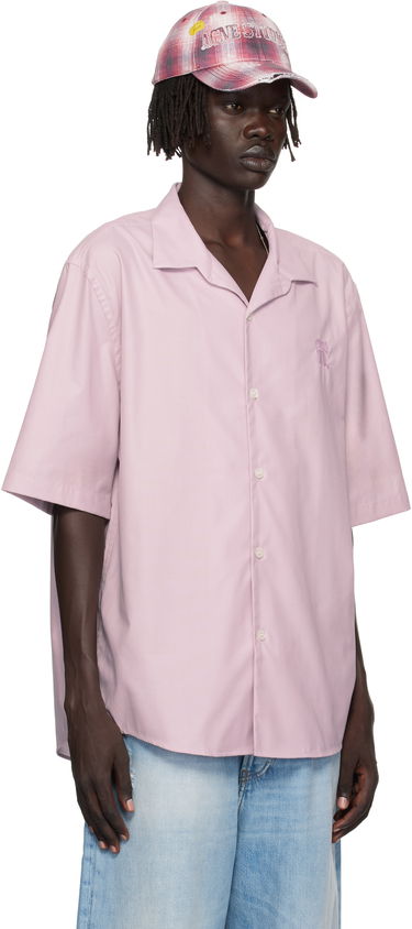 Skjorta Acne Studios Acne Studios Button-Up Camp Collar Shirt Rosa | BB0634-, 1