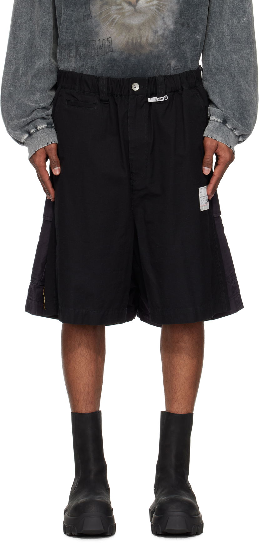 Shorts Maison MIHARA YASUHIRO MIHARA YASUHIRO Four Legs Shorts Svart | A14PT042